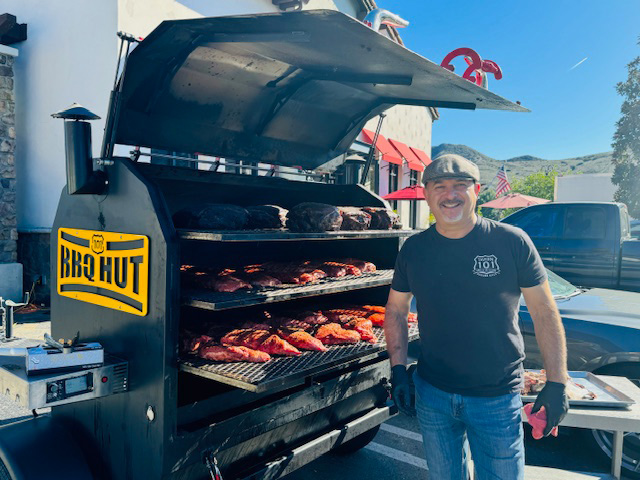 101 BBQ Hut preparing barbeque food for the best holiday party catering near Newbury Park CA.